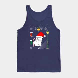 Merry Christmas Santa Cat Tank Top